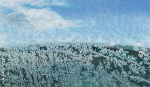 Icy car window