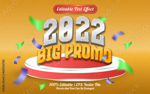 2022 big promo sale editable text effect