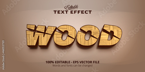 Editable text effect, Wood text