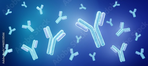Obraz na płótnie Antibodies, Immunotherapy, Immunity 3d illustration