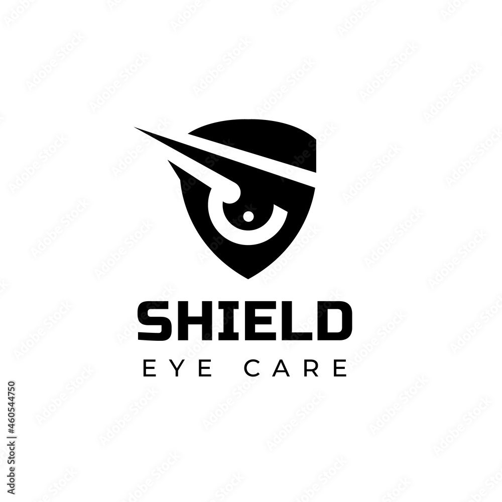 shield eye care logo, awesome vector abstract eye combine with shield shield eye care logo, awesome vector abstract eye combine with shield