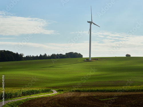 wind turbine on field