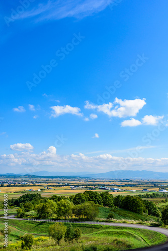 萌の丘　素晴らしい道央の穀倉地帯を望む © rujin