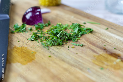 Cebolla Morada y Cilantro picado