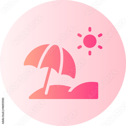 beach gradient icon