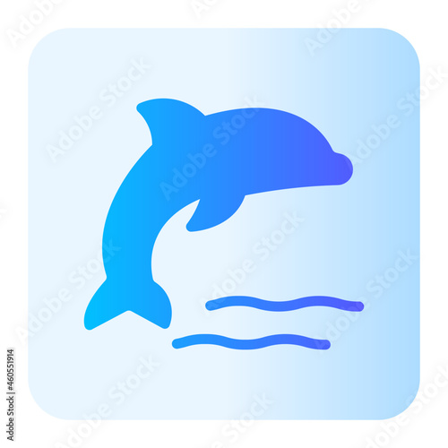 dolphin gradient icon