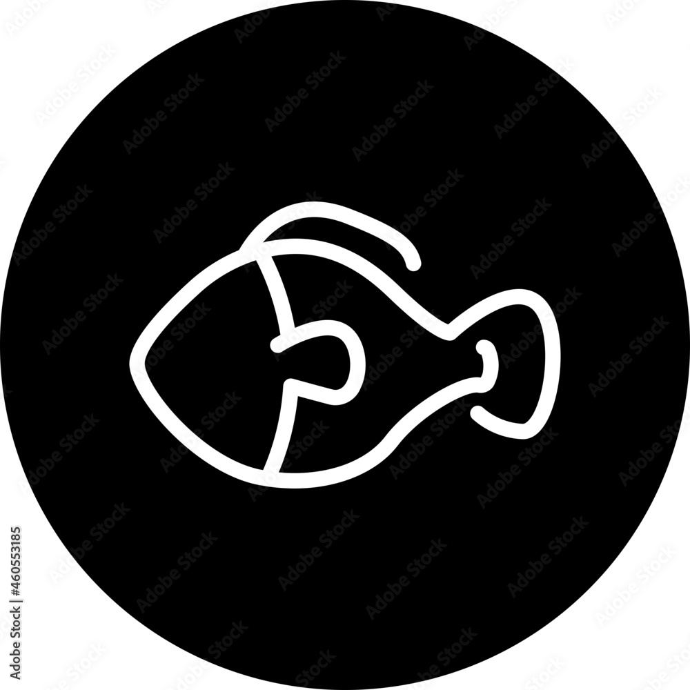 fish glyph icon