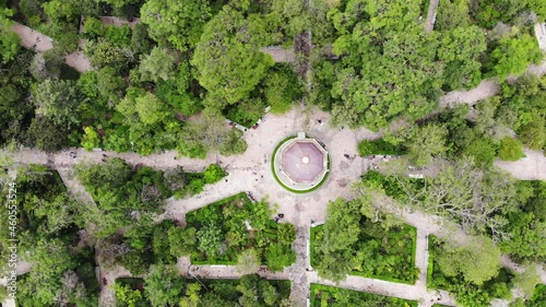 aerial view of the garden of san marcos, in Aguascalientes, Mexico.