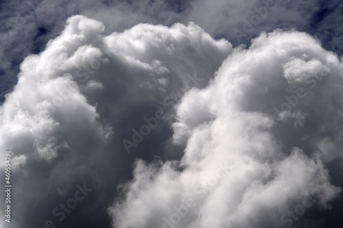 close-up picture of clouds with gray sky