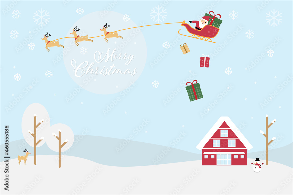 Merry Christmas Vector for happy new year greeting card or banner