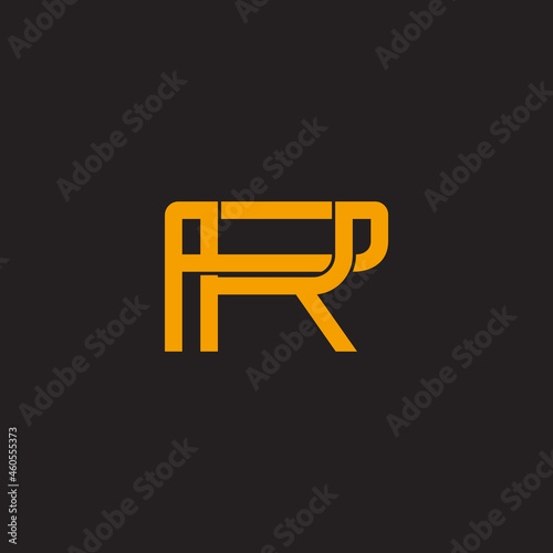 letter pk overlapping line geometric simple logo vector