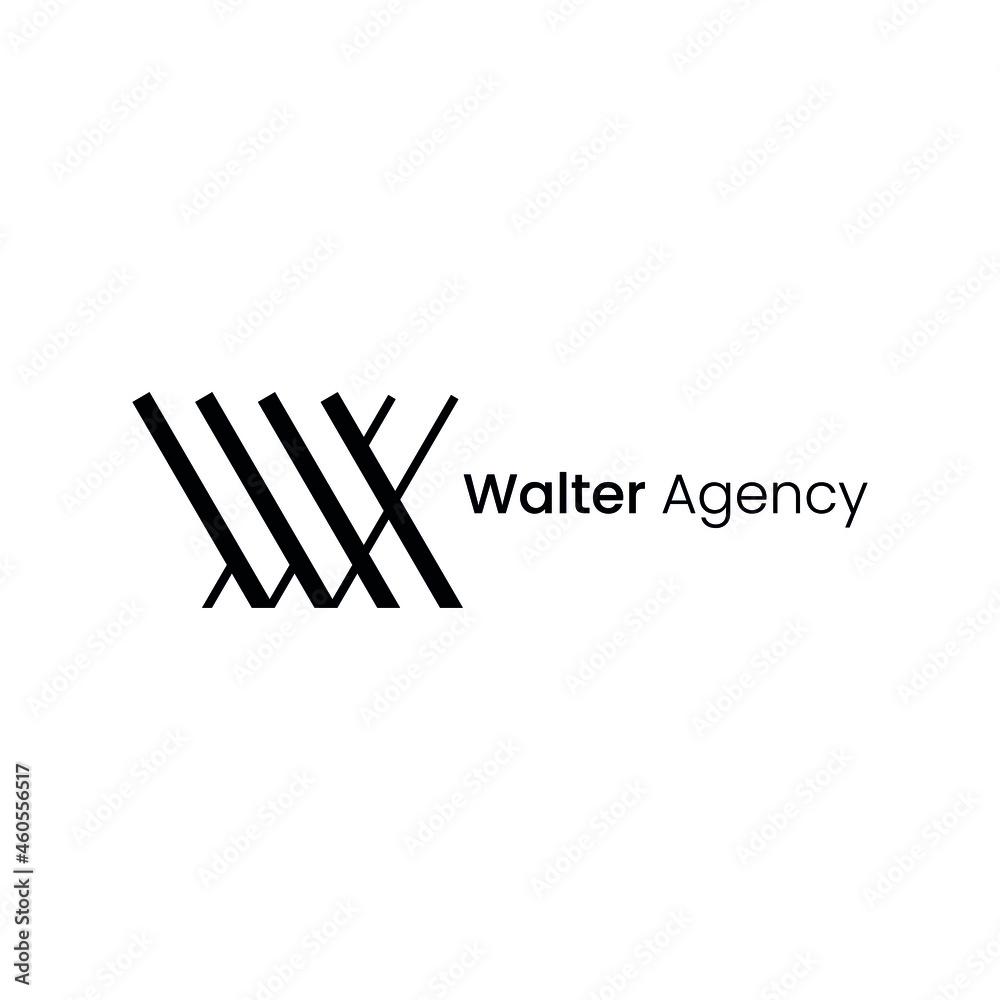Minimalist Logo Initial W and A Minimalist Logo Initial W and A