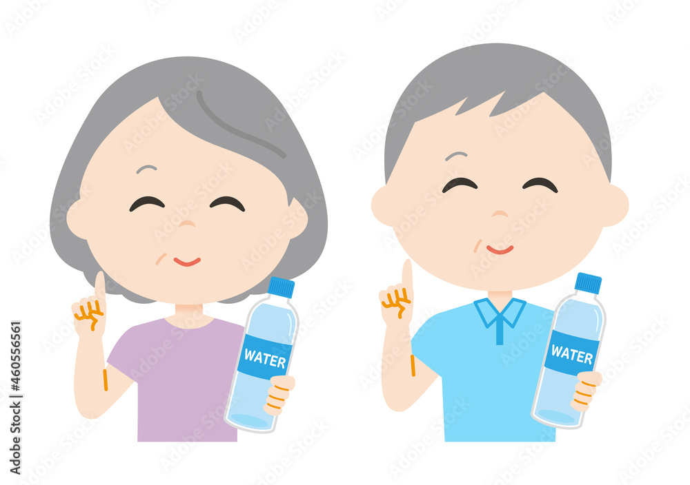 Vector illustration of an elderly man and woman. Vector illustration of an elderly man and woman.