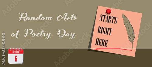 Card Random Acts of Poetry Day