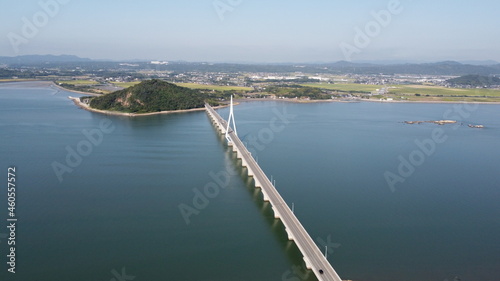 斜張橋 周防大橋 山口県 瀬戸内海の景色