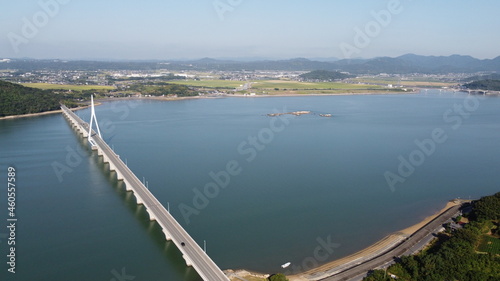 Wallpaper Mural 斜張橋　周防大橋 山口県　瀬戸内海の景色 Torontodigital.ca