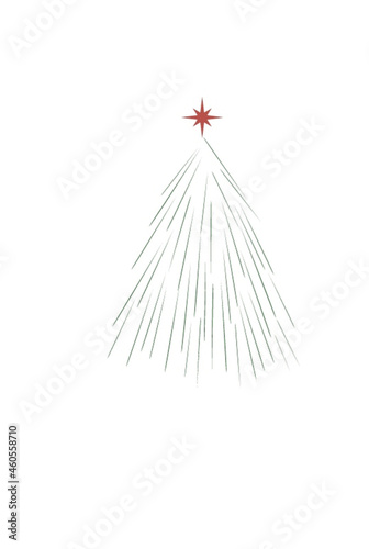 christmas tree isolated on white