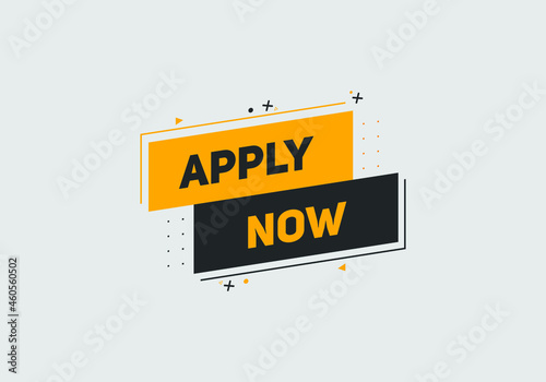 apply now button. label sign template