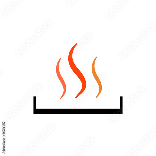 Vector illustration of heat symbol.