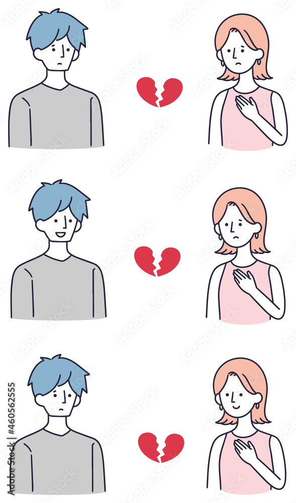 婚活 男女 シンプルイラスト Stock ベクター Adobe Stock