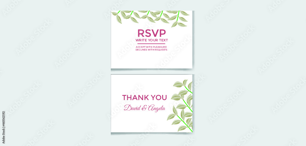 
Beautiful hand drawing wedding invitation floral design Free Vector