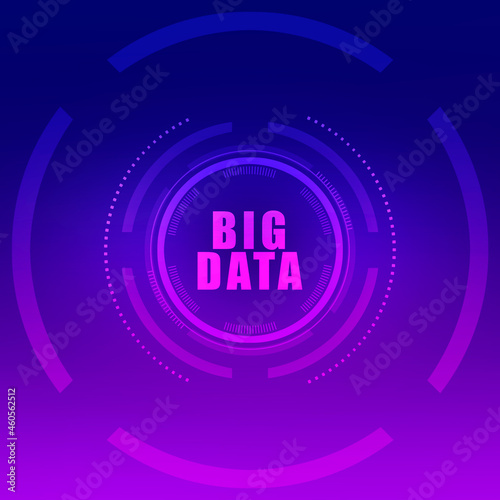 2d illustration abstract Big data