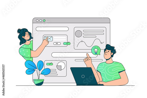 Communication via website or messenger