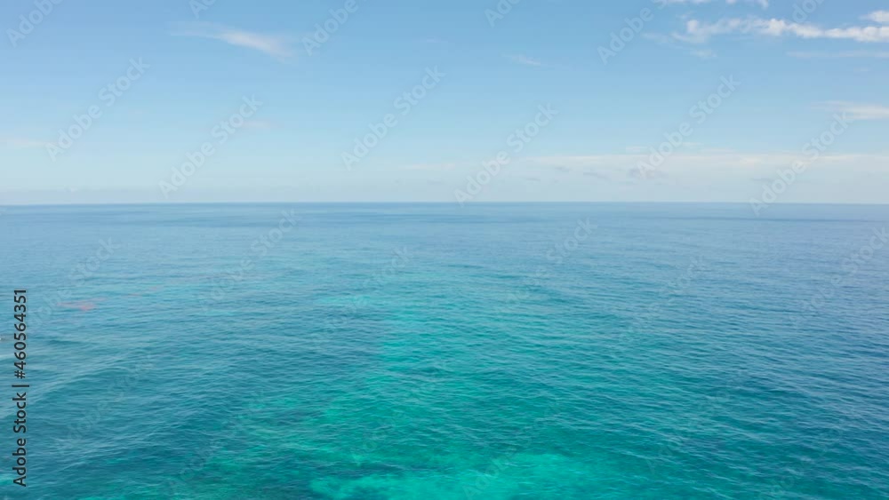 Blue Caribbean Sea water and sky landscape. Traveling in the Caribbean. Blue Caribbean Sea water and sky landscape. Traveling in the Caribbean.