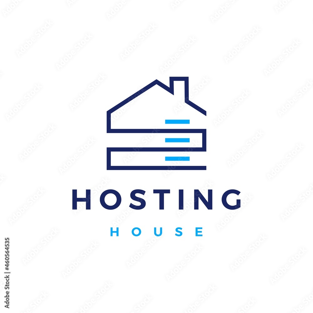 house home hosting server cloud data storage logo vector icon illustration house home hosting server cloud data storage logo vector icon illustration