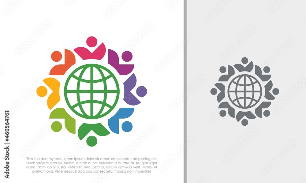 Global Community Logo Icon Elements Template. Community human Logo template vector. Community health care. Abstract Community logo Global Community Logo Icon Elements Template. Community human Logo template vector. Community health care. Abstract Community logo