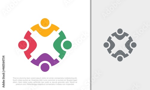 Global Community Logo Icon Elements Template. Community human Logo template vector. Community health care. Abstract Community logo