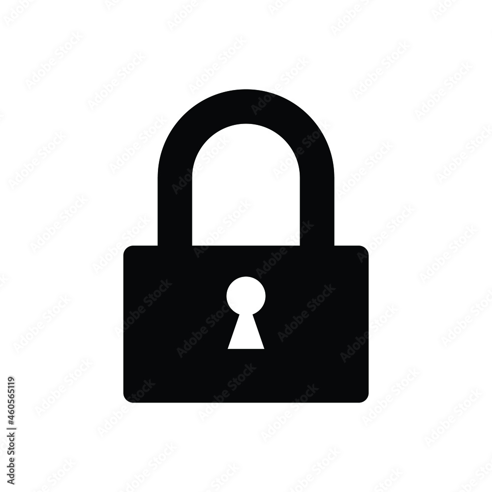 lock icon on black lock icon on black