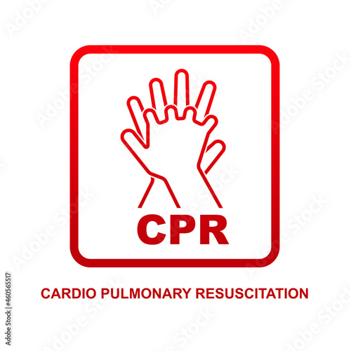 CPR logo icon isolated on white background vector illustration.