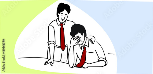 2d illustration job pressure staff
