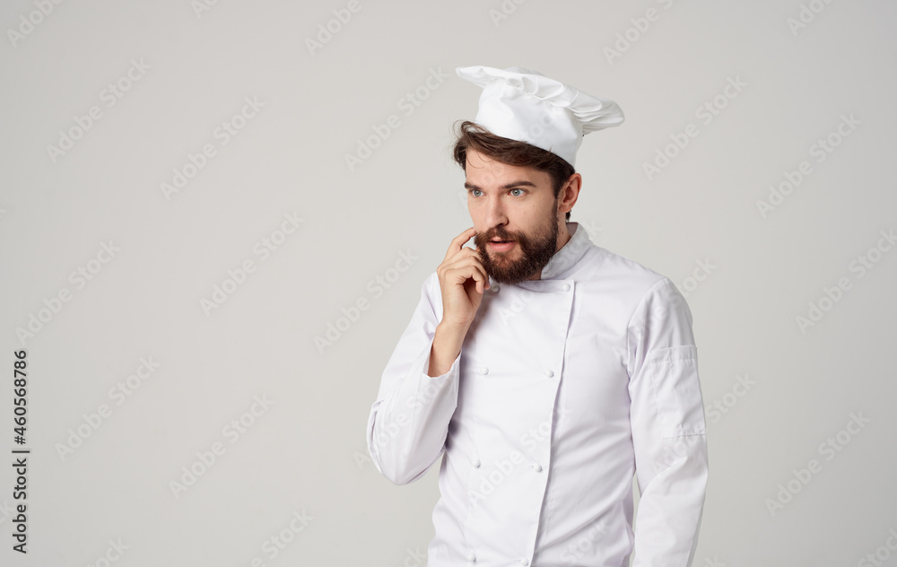 bearded man chef kitchen Job hand gestures Professional emotions bearded man chef kitchen Job hand gestures Professional emotions