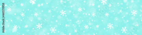 Snow flake border. Beautiful christmas background.