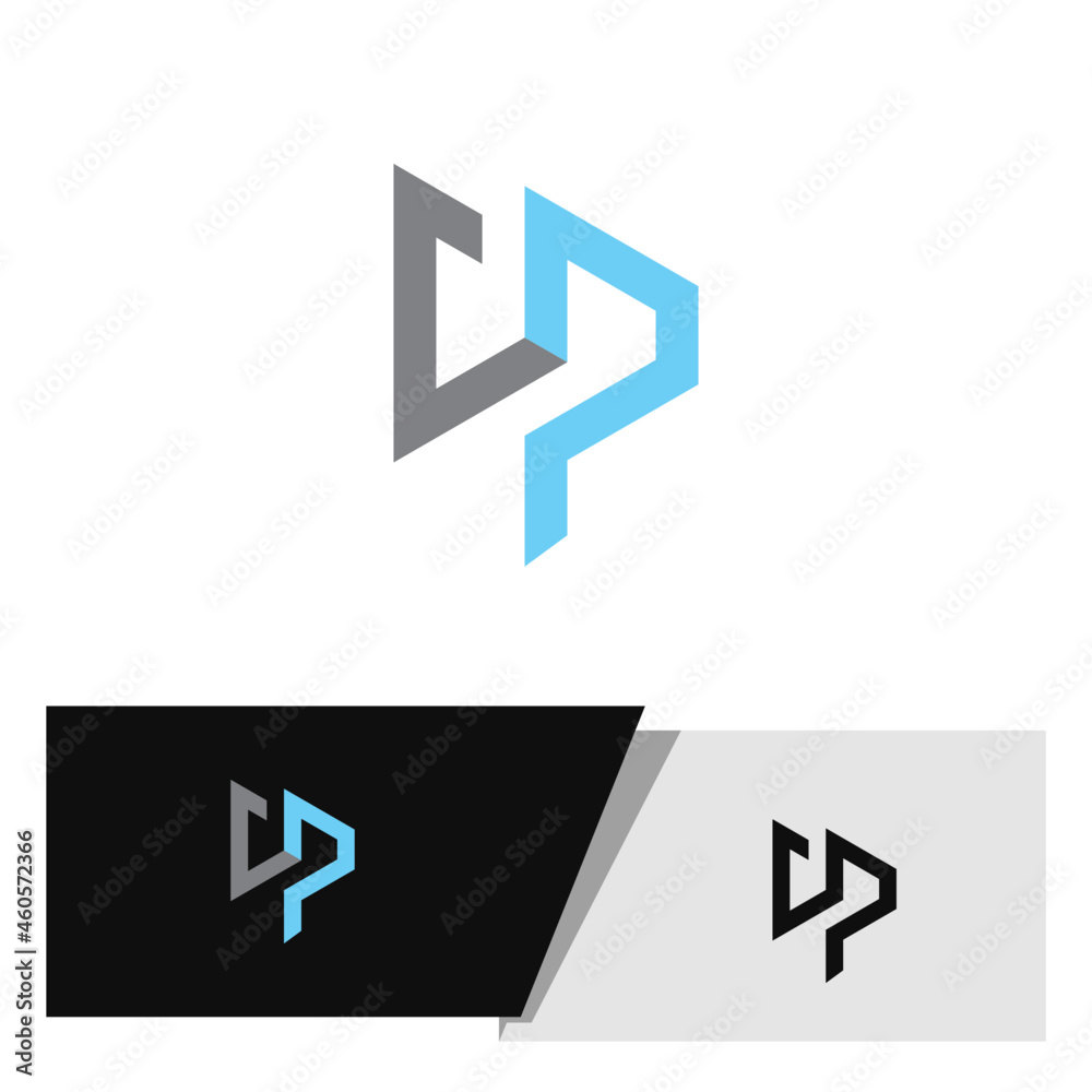abstract modern initial dp logo abstract modern initial dp logo
