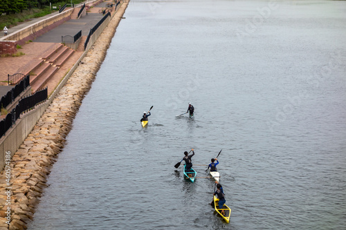 canoe on the river