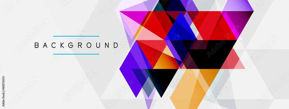 Mosaic triangles geometric background. Techno or business concept, pattern for wallpaper, banner, background, landing page Mosaic triangles geometric background. Techno or business concept, pattern for wallpaper, banner, background, landing page