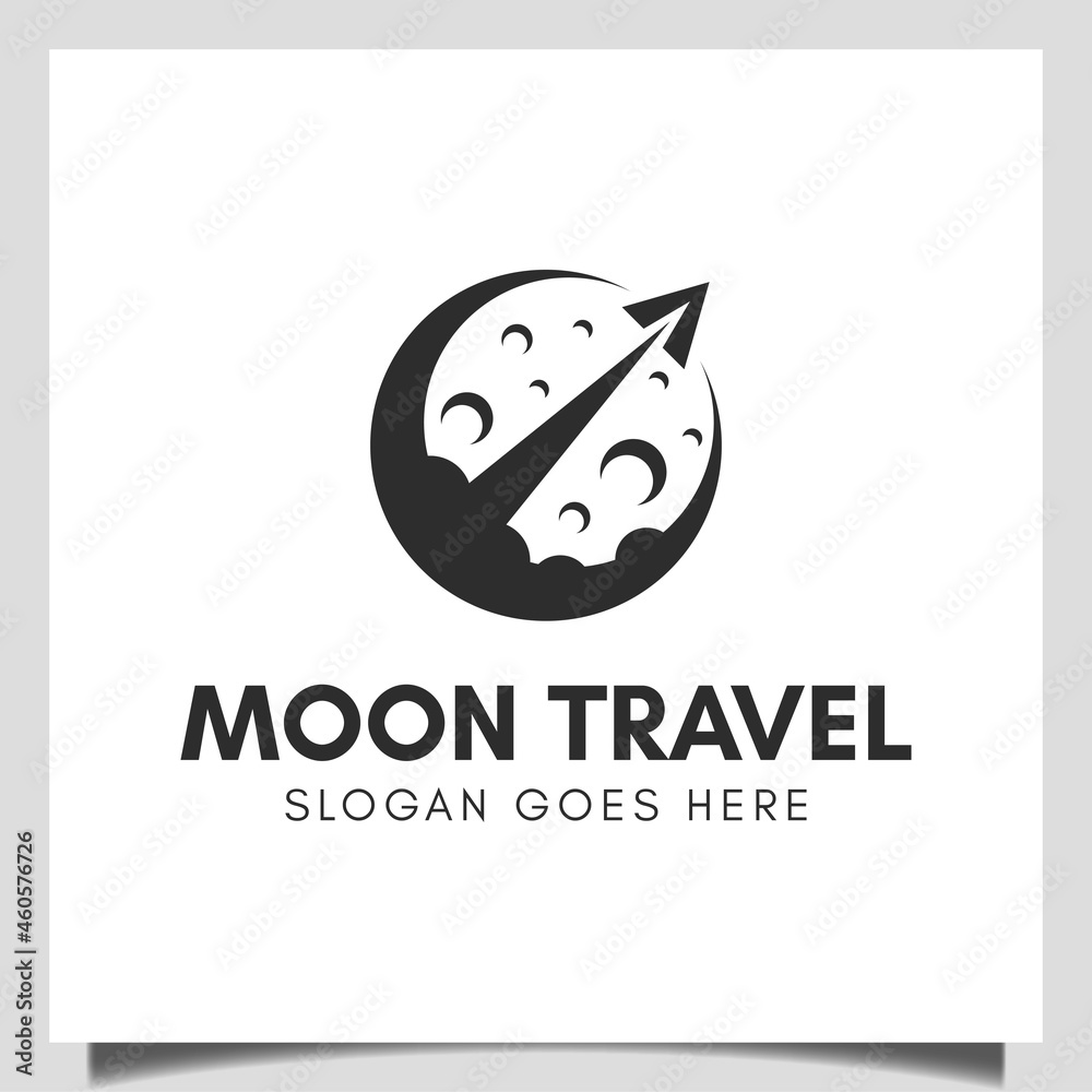 business rocket moon launch vector design for science astronomy, astronaut, travel agency logo template business rocket moon launch vector design for science astronomy, astronaut, travel agency logo template