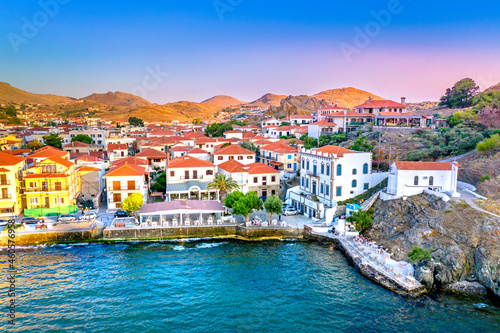View of Myrina  Limnos island  Greece.