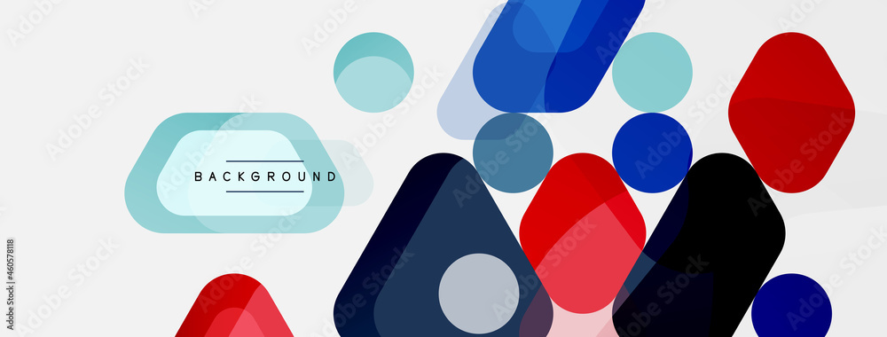 Abstract round geometric shapes and circles background. Trendy techno business template for wallpaper, banner, background or landing Abstract round geometric shapes and circles background. Trendy techno business template for wallpaper, banner, background or landing