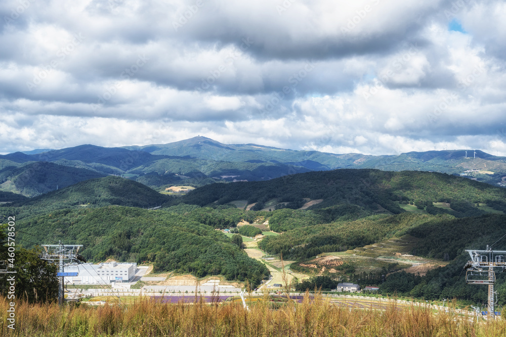 View of Pyeongchang mountains