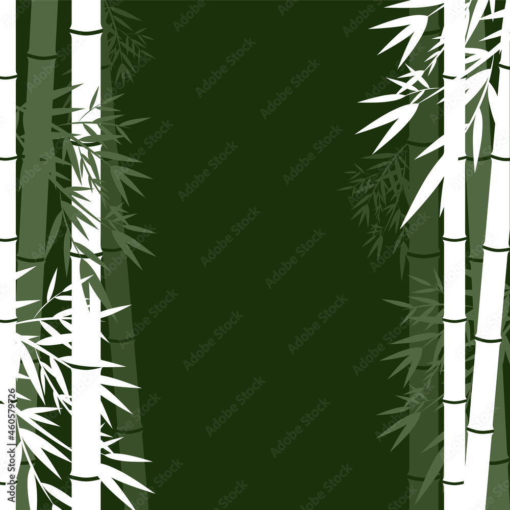 Naklejka premium シンプルな竹のフレーム、ベクター素材