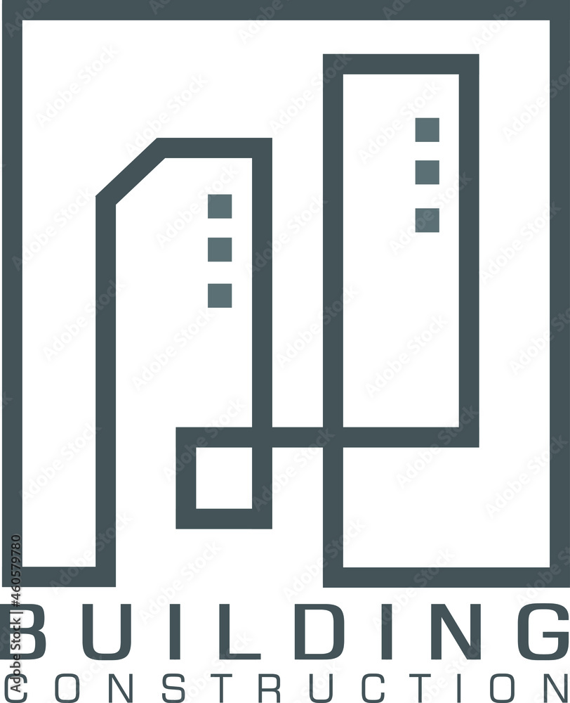 Building logo illustration vector. Graphic design linear style. Brand for advertising, real estate, construction and house. Building logo illustration vector. Graphic design linear style. Brand for advertising, real estate, construction and house.