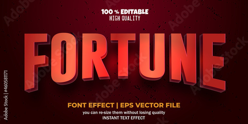 editable font effect. fortune text style