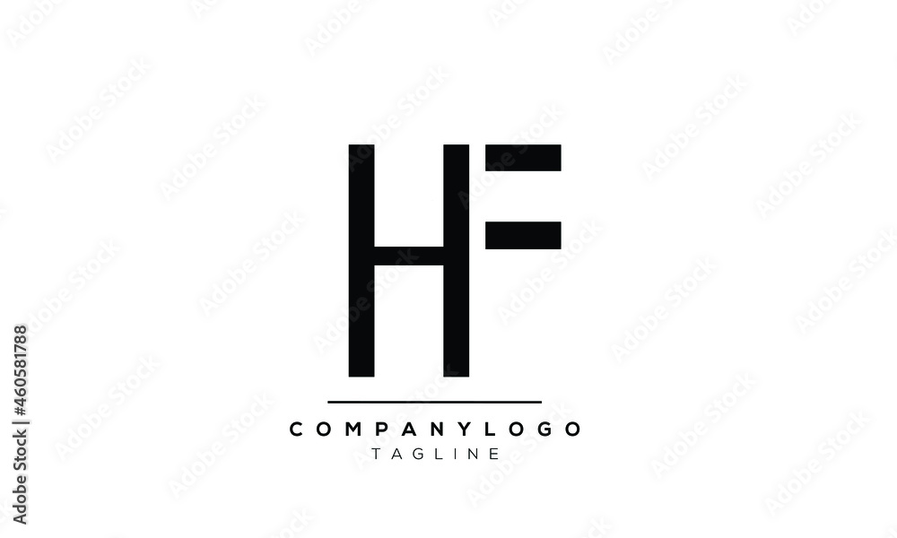 Abstract Letter Initial HF FH Vector Logo Design Template Abstract Letter Initial HF FH Vector Logo Design Template