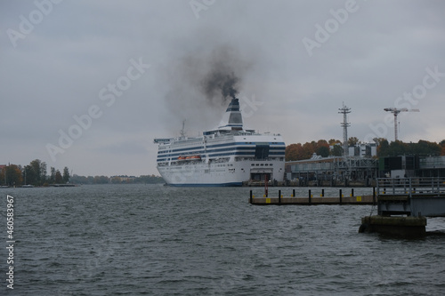 Modern Baltic passenger ferry cruiseship cruise ship liner Symphony in port of Helsinki, Finland photo