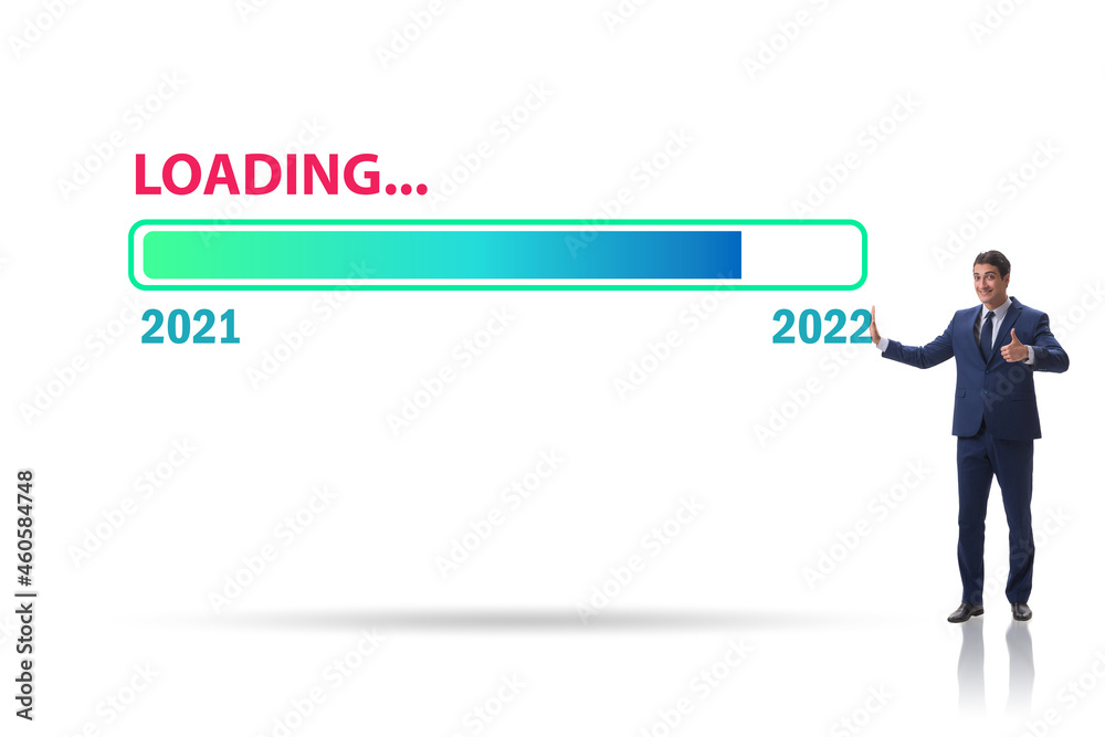 Concept of transitioning from year 2021 to 2022 Concept of transitioning from year 2021 to 2022
