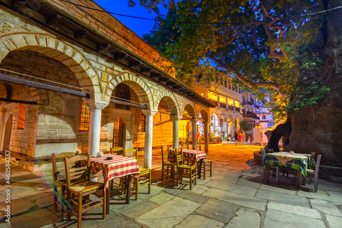 Traditional greek village of Makrinitsa on Pelion mountain in central Greece. 